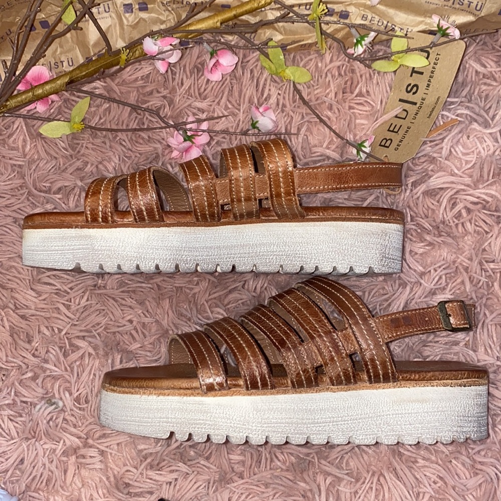 bed stu sandals Ensley tan rustic color
